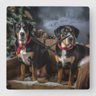 Horloge Carrée Grand Suisse neige neige neige neige neige neige N