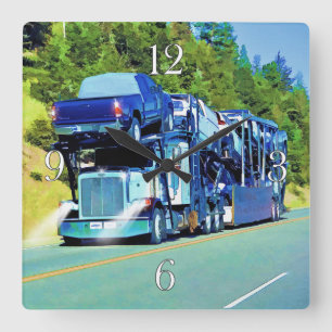 Horloge Carrée Grand transporteur de voiture d'installation pour