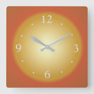 Horloge Carrée Grand Visage coloré clair>Horloge de cuisine