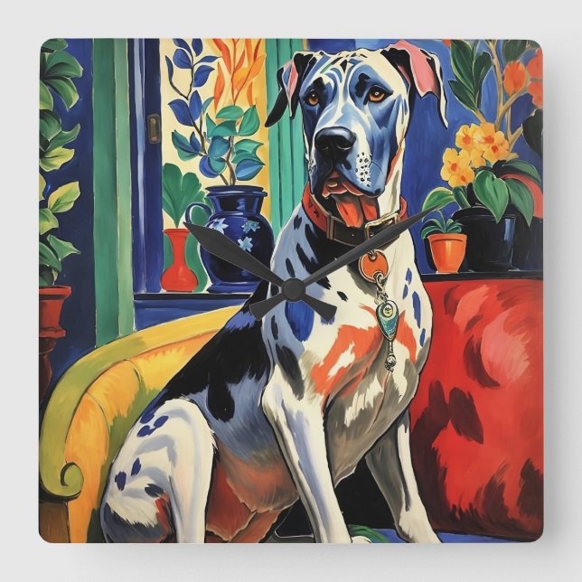 Horloge Carrée Grande Dane (Recto)