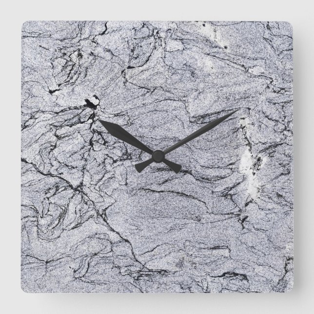 Horloge Carrée Granite Stone Pattern (Recto)