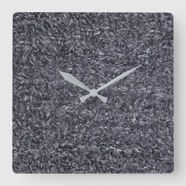 Horloge Carrée Granite Stone Pattern (Recto)