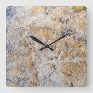 Horloge Carrée Granite Stone Pattern