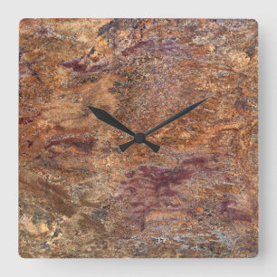Horloge Carrée Granite Stone Pattern