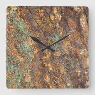 Horloge Carrée Granite Stone Pattern