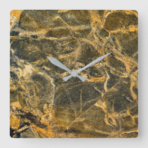 Horloge Carrée Granite Stone Pattern