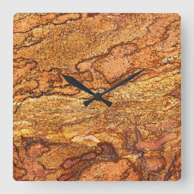 Horloge Carrée Granite Stone Pattern (Recto)