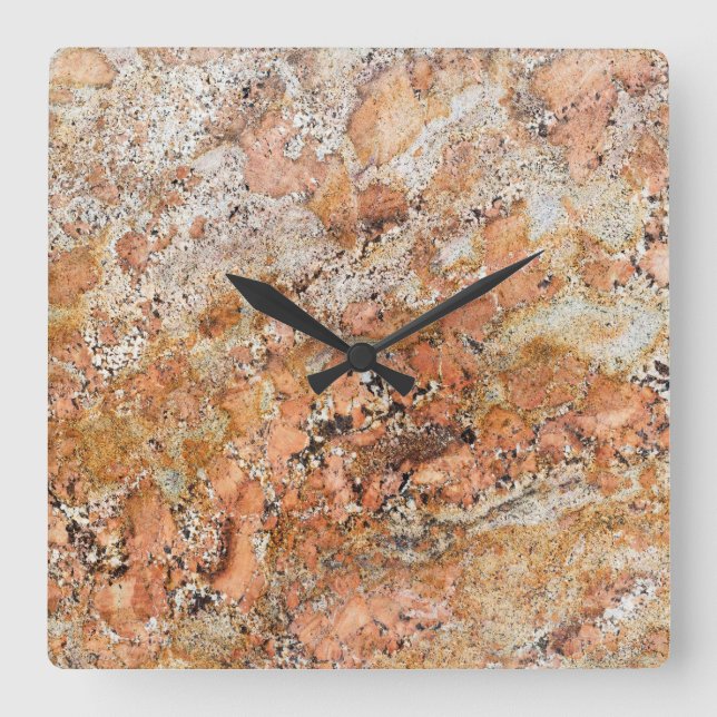 Horloge Carrée Granite Stone Pattern Acrylic Wall Clock (Recto)