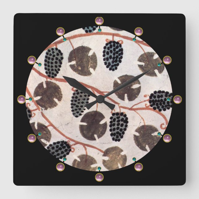 HORLOGE CARRÉE GRAPES D'ANTIQUE EGYPTIAN VINEYARD (Recto)