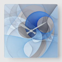 Graphique d'art fractal gris bleu Abstrait moderne