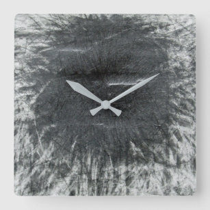 Horloge Carrée Graphite noir de gris argenté de Sun