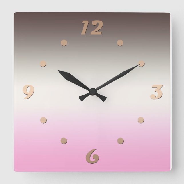 Horloge Carrée Gray rose ombre (Recto)