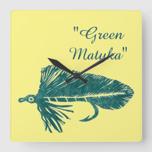 Horloge Carrée Green Matuka streamer fly fishing fly tying art