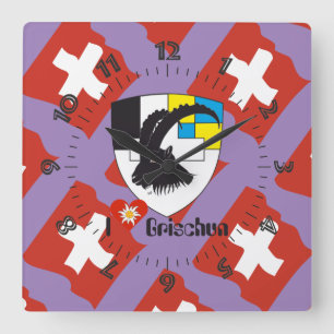 Horloge Carrée Grischun Grigioni Schweiz Svizra