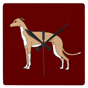 Horloge Carrée Grise italienne - Fête bleue