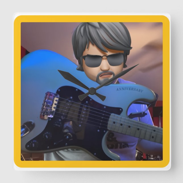 Horloge Carrée Guitarbizon  (Recto)