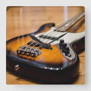 Horloge Carrée Guitare basse