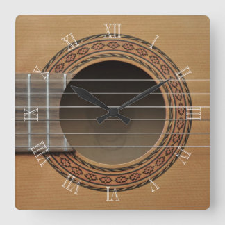 Horloge Carrée Guitare classique v2