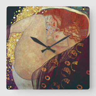 Horloge Carrée Gustav Klimt, "Danae"