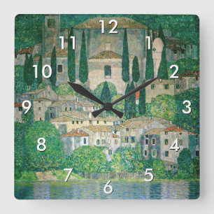 Horloge Carrée Gustav Klimt - Église à Cassone