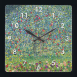 Horloge Carrée Gustav Klimt - Pommier<br><div class="desc">Apple Tree I - Gustav Klimt,  Huile sur toile,  1907</div>