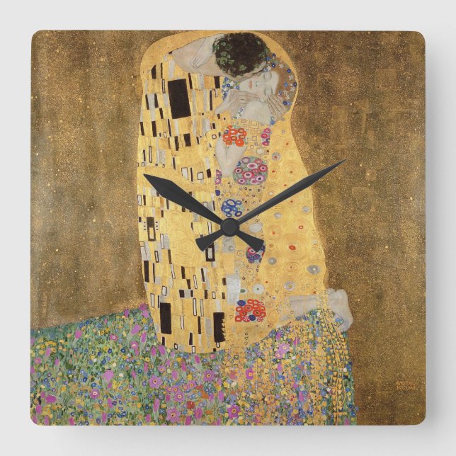 Horloge Carrée Gustav Klimt | The Kiss, 1907-08 (Recto)