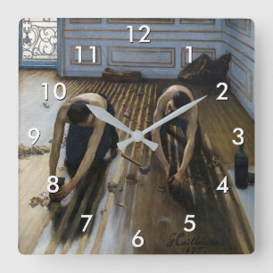 Horloge Carrée Gustave Caillebotte - Les Raboteurs de parquet