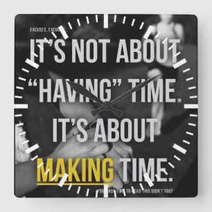 Horloge Carrée Gym pour la motivation