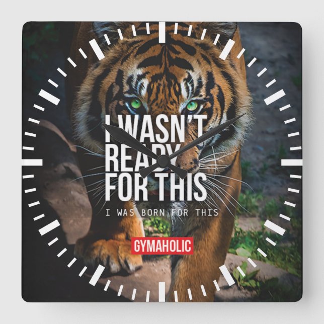 Horloge Carrée Gym pour la motivation (Recto)