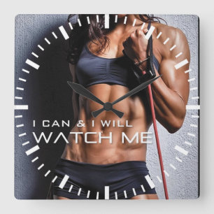 Horloge Carrée Gym pour la motivation