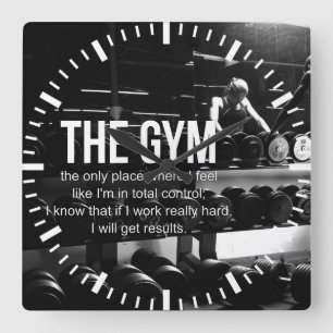 Horloge Carrée Gym pour la motivation