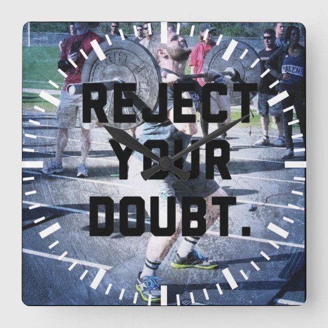 Horloge Carrée Gym pour la motivation (Recto)