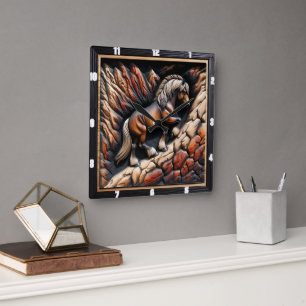 Horloge Carrée Haflinger Ascent Wood Wild Custom