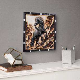 Horloge Carrée Haflinger's Wild Wood : Custom Art Display