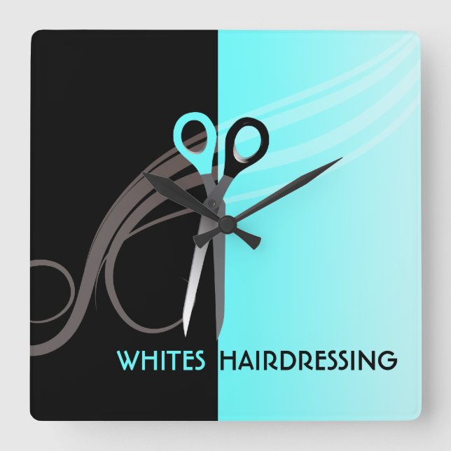 Horloge Carrée hair salon cloclown (Recto)