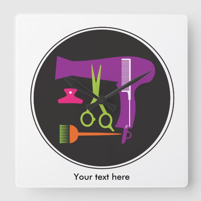 Horloge Carrée Hairstyles tools (Recto)