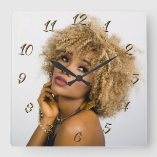 Horloge Carrée Hairtravare Wall