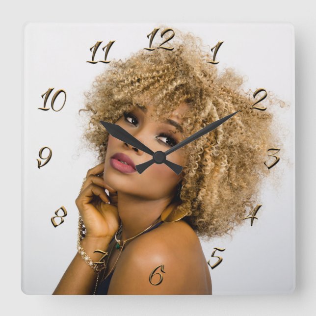 Horloge Carrée Hairtravare Wall (Recto)