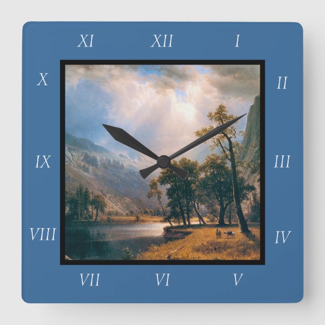 Horloge Carrée Half Dome d'Albert Bierstadt, vallée de Yosemite,  (Recto)