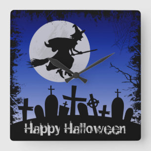 Horloge Carrée Halloween