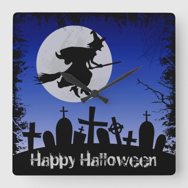 Horloge Carrée Halloween (Recto)