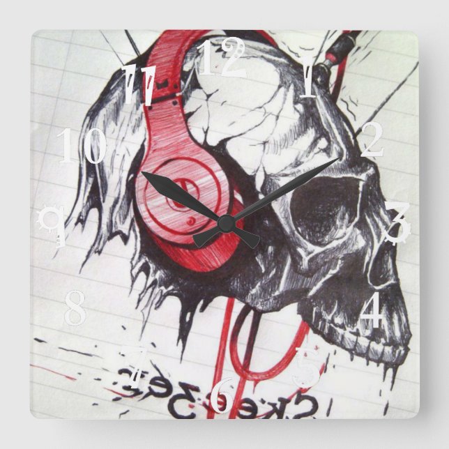 Horloge Carrée Halloween (Recto)