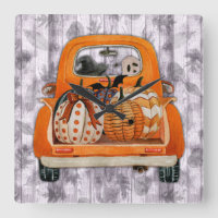 Halloween moisson orange camionnette avec citrouil