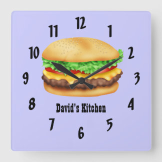 Horloge Carrée Hamburger