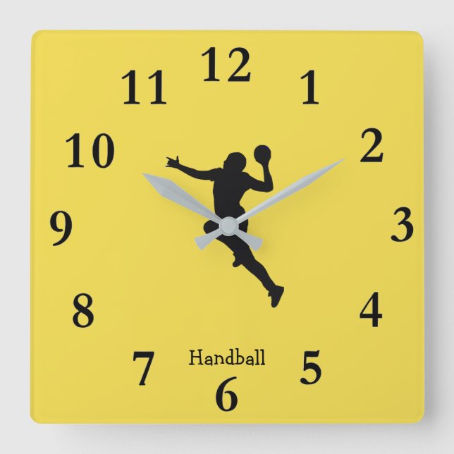 Horloge Carrée Handball Player (Recto)