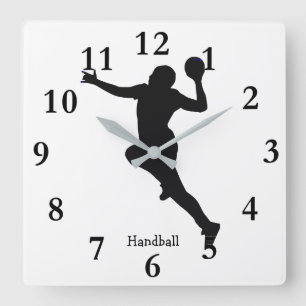Horloge Carrée Handball Player