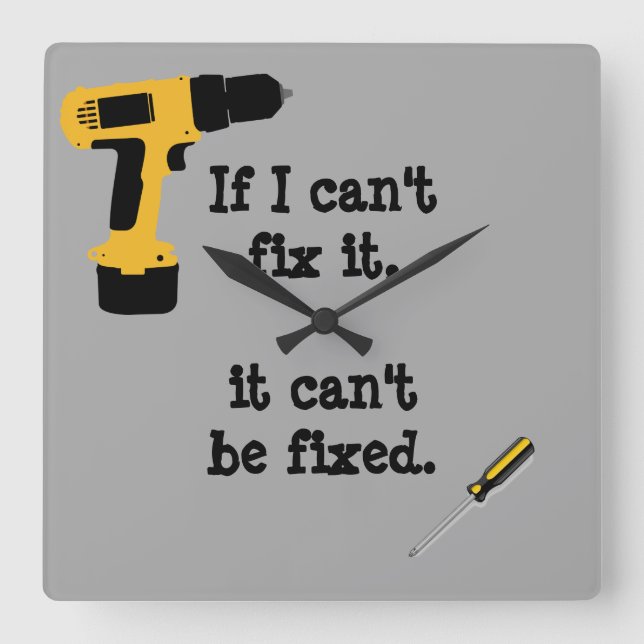 Horloge Carrée Handyman (Recto)