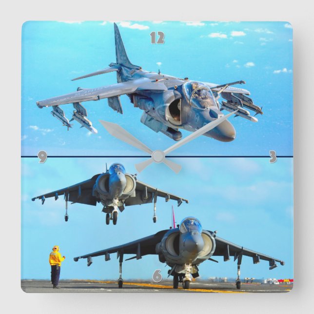 HORLOGE CARRÉE HARRIER II AV-8B (Recto)