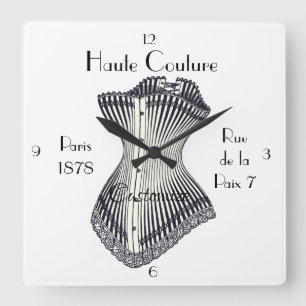 Horloge Carrée Haute Couture Corset Thunder_Cove     