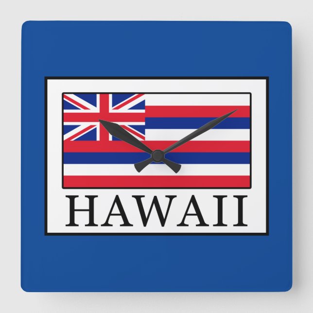 Horloge Carrée Hawaii (Recto)